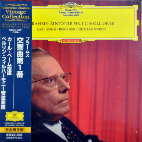 BRAHMS - Böhm - Symphonie n°1 pour orchestre en do mineur op.68 import Japon : Paper Sleeve..